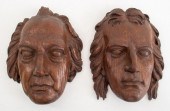 GOETHE & SCHILLER CARVED OAK M