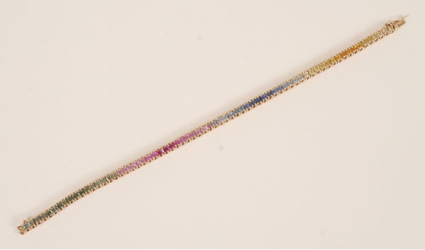 Gold 14K multi color rainbow
