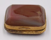 GOLD. 14KT GOLD MOUNTED AGATE
