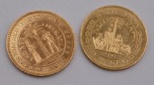 GOLD. (2) EXONUMIA 1958 ISRAEL