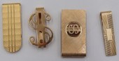 GOLD. (3) 14KT GOLD MONEY CLIP