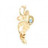 Gold and Aquamarine Brooch, Tr
