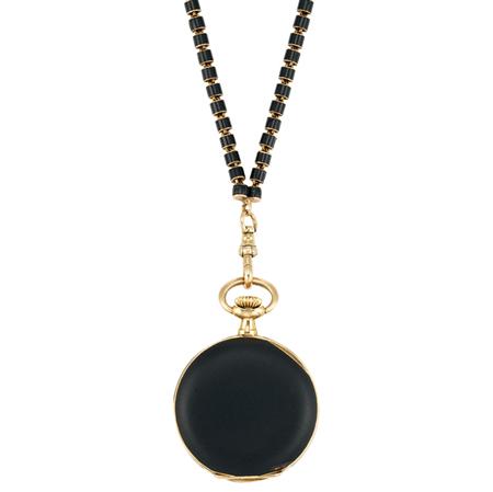 Gold and Black Enamel Chain with