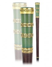 GOLD AND CHYSOPRAS DRESS CANE-