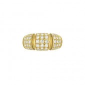 Gold and Diamond Bombe Ring, M