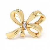 GOLD AND DIAMOND BOW MOTIF BRO