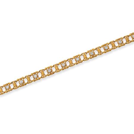 Gold and Diamond Bracelet 	 