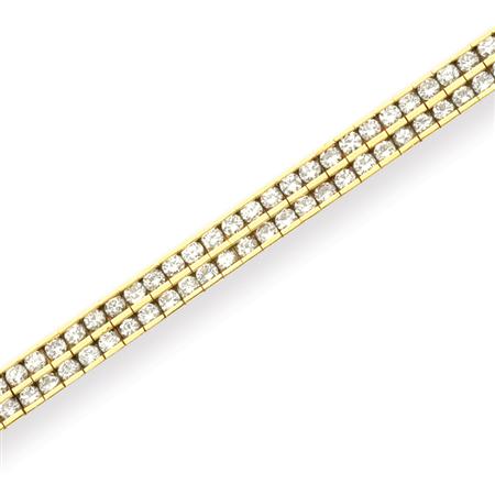 Gold and Diamond Bracelet 	 