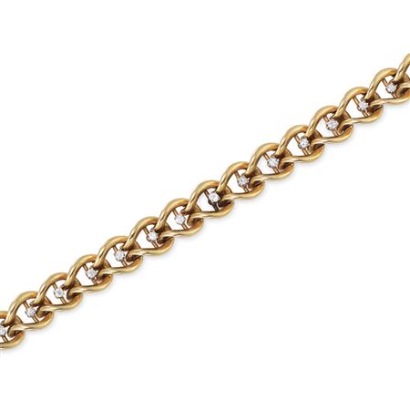 Gold and Diamond Bracelet 	 