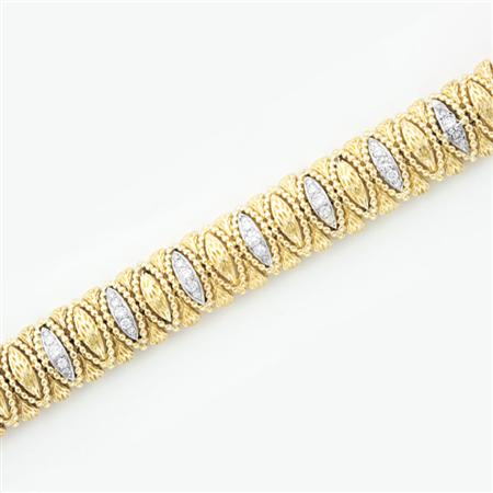 Gold and Diamond Bracelet 	 