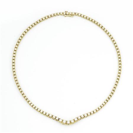 Gold and Diamond Necklace 	 