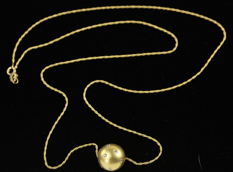Gold and Diamond Pendant and