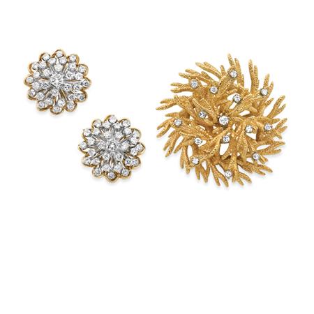 Gold and Diamond Pendant-Brooch and