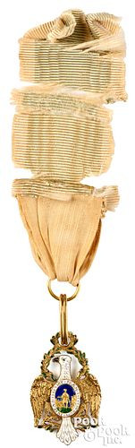 GOLD AND ENAMEL EAGLE INSIGNIA