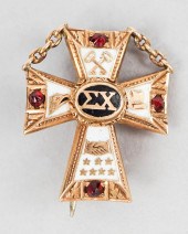 GOLD AND ENAMEL SIGMA CHI FRAT