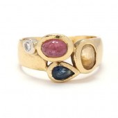 GOLD AND GEM-SET RING, MANFRED
