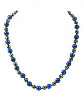 GOLD AND GEMSTONE NECKLACEknot