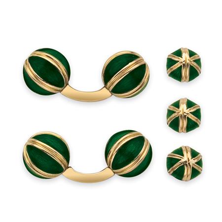 Gold and Green Enamel Dress