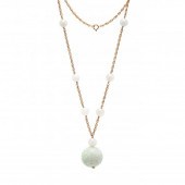 GOLD AND JADEITE STATION NECKL