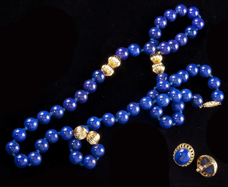 Gold and Lapis Necklace and
