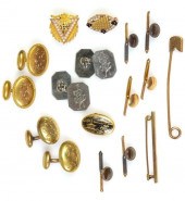 GOLD AND OTHER CUFFLINKS AND R