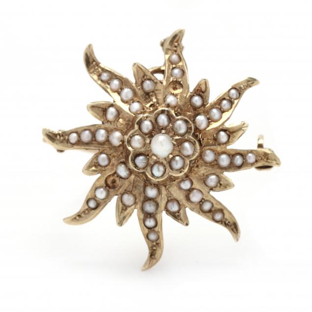 GOLD AND PEARL SUNBURST MOTIF