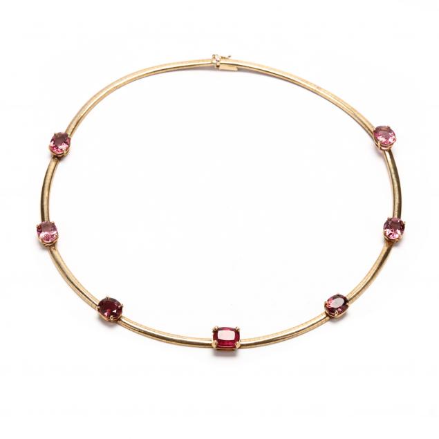 GOLD AND PINK TOURMALINE OMEGA