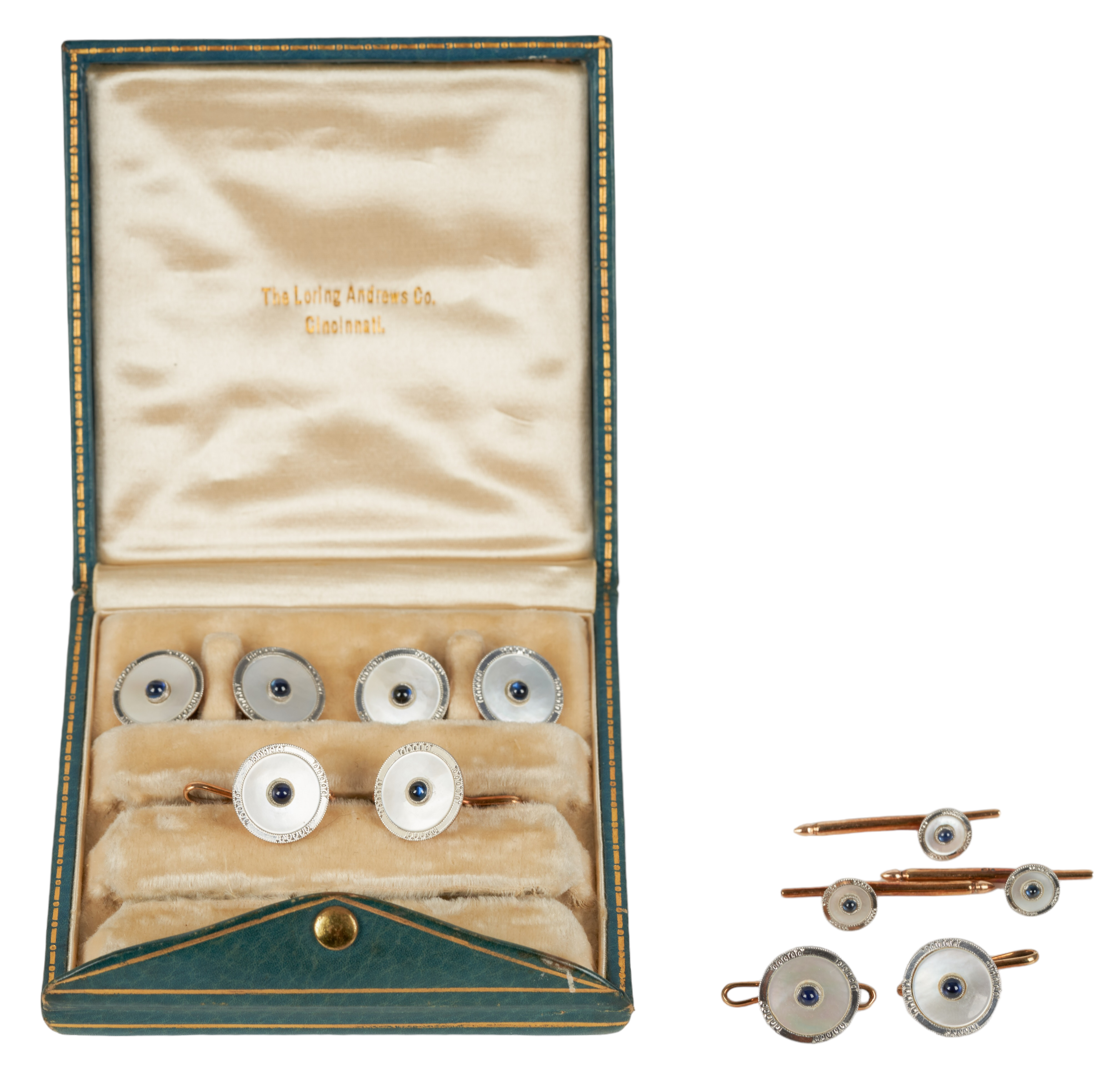 Gold and Platinum Cufflink and Stud