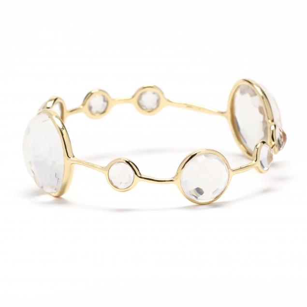 GOLD AND ROCK CRYSTAL QUARTZ ROCK