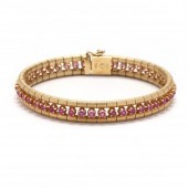 GOLD AND RUBY BRACELET, ITALIA