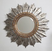 GOLD AND SILVER GILT SUNBURST