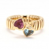 GOLD, AQUAMARINE, AND TOURMALI