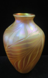 GOLD AURENE PULLED FEATHER ART