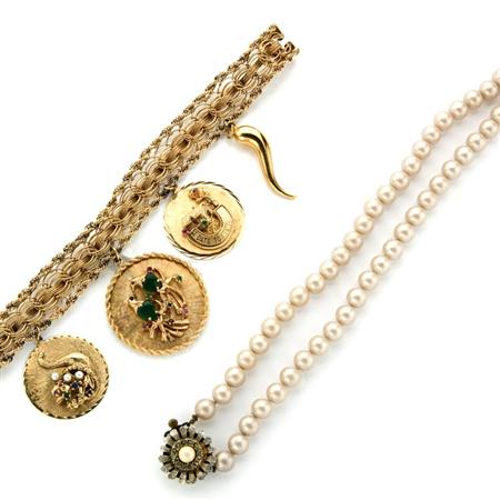 Gold Charm Bracelet, Assorted