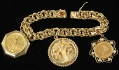 Gold Charm Bracelet with Charm