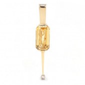 GOLD, CITRINE, AND DIAMOND PEN