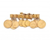 GOLD COIN CHARM BRACELETGold C