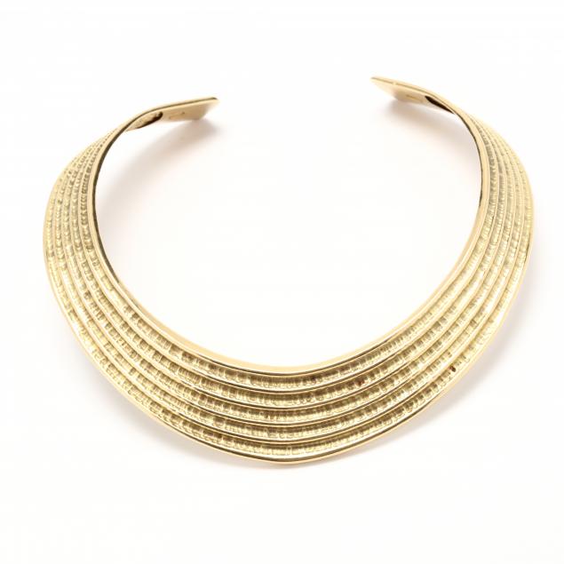 GOLD COLLAR NECKLACE, ITALY The