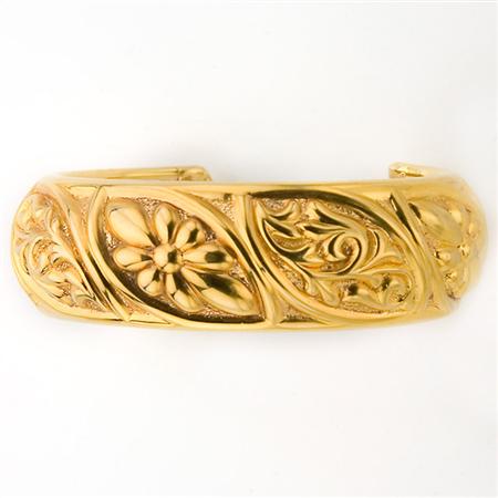 Gold Cuff Bangle Bracelet 	 