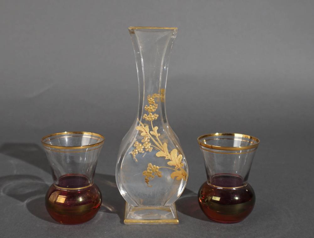 GOLD DECORATED GLASS CARAFE