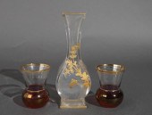 GOLD DECORATED GLASS CARAFE (C