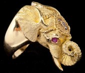 Gold Diamond and Ruby Ganesha