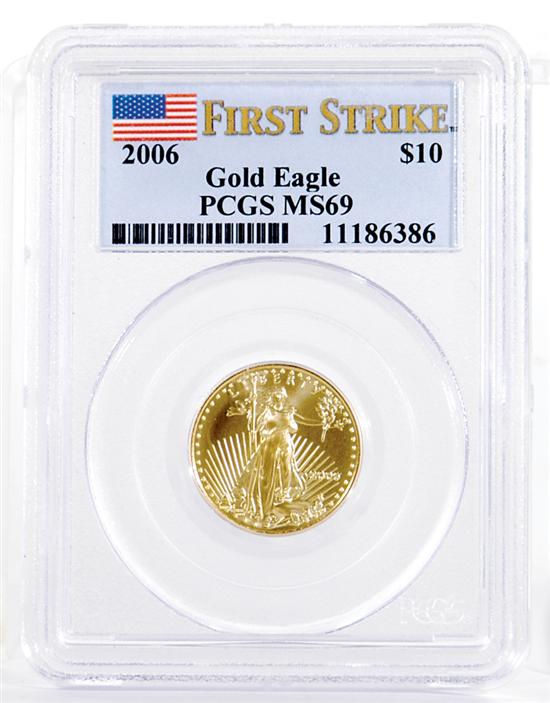 Gold eagle $10 coin dated 2006