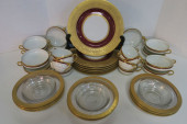 GOLD ENCRUSTED PLATES, CUPS AN