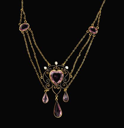 Gold filled and amethyst pendant