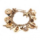 GOLD FILLED CHARM BRACELET WIT