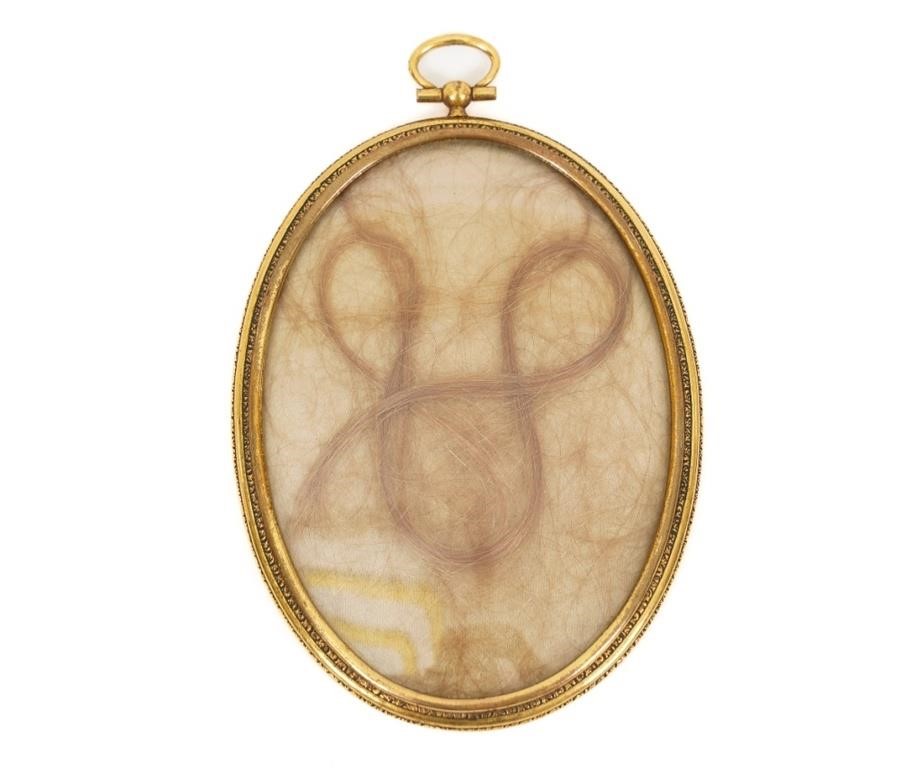 Gold filled oval cased hair