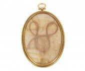 Gold filled oval cased hair lo
