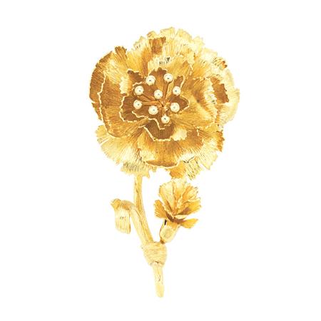 Gold Flower Clip-Brooch, David Webb