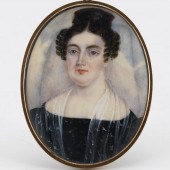 GOLD FRAME MINIATURE PORTRAIT